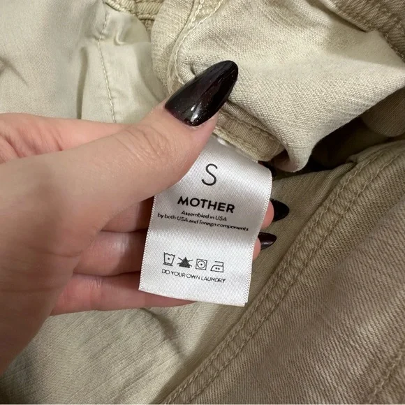 Mother Denim The Fly Away Jacket in Beige Sand Casual Boho Chic Crop Fit - Picture 6 of 10